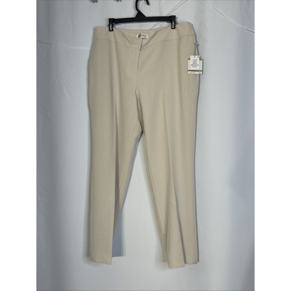 NWT KASPER CAREER BEIGE SLIMMING CAREER PANTS SIZE 14